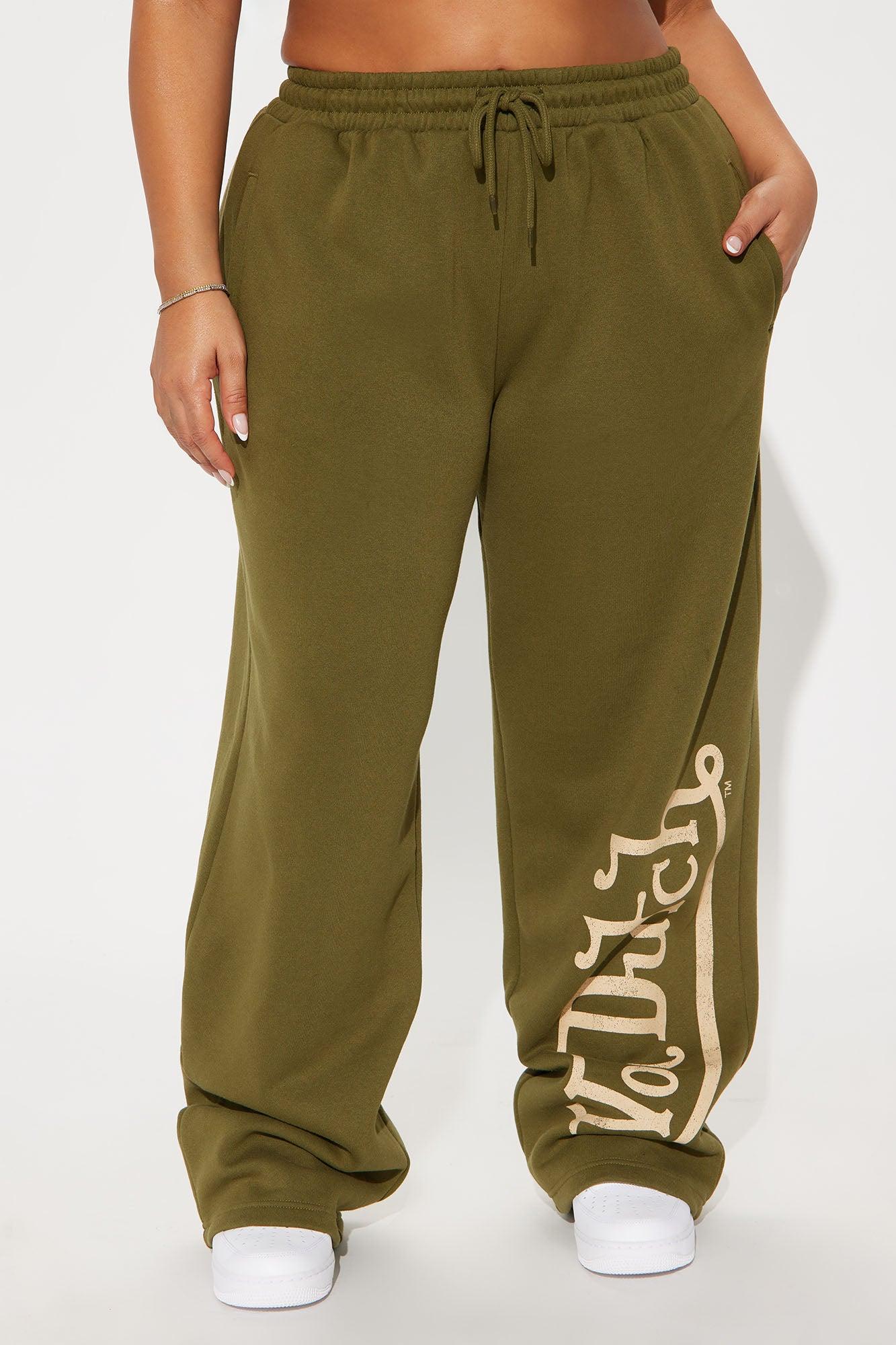 Von Dutch Vintage Wide Leg Pant - Olive Product Image