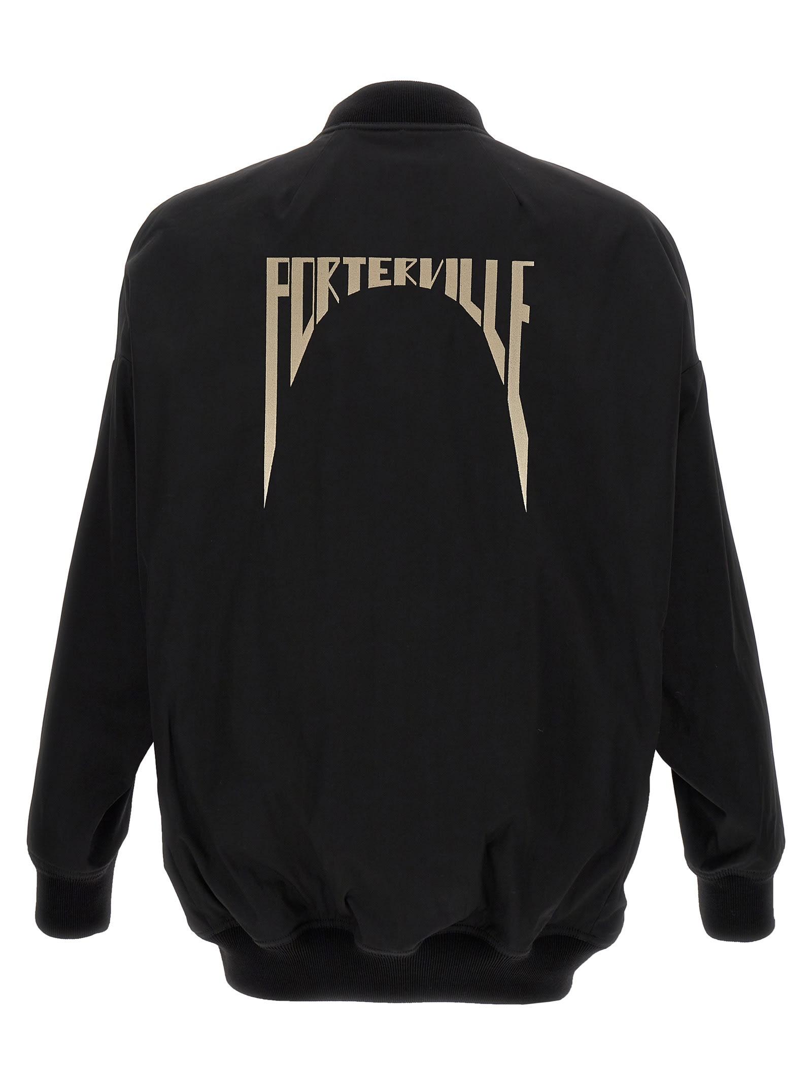 RICK OWENS Black Hollywood Jumbo Flight Bomber Jacket In 09 Black Product Image