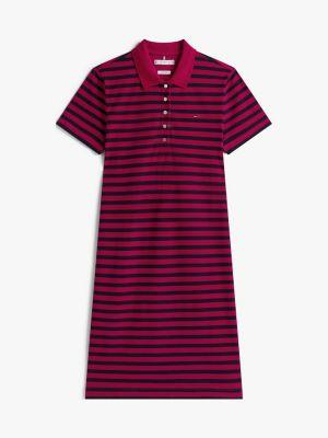 Slim Fit Stripe Polo Dress Product Image