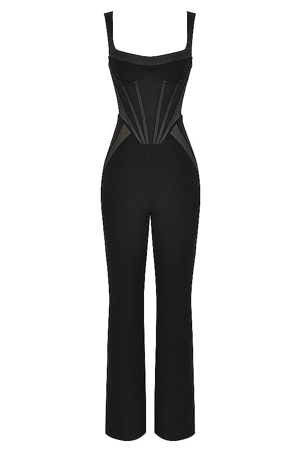 Mylene  black corset jumpsuit Product Image