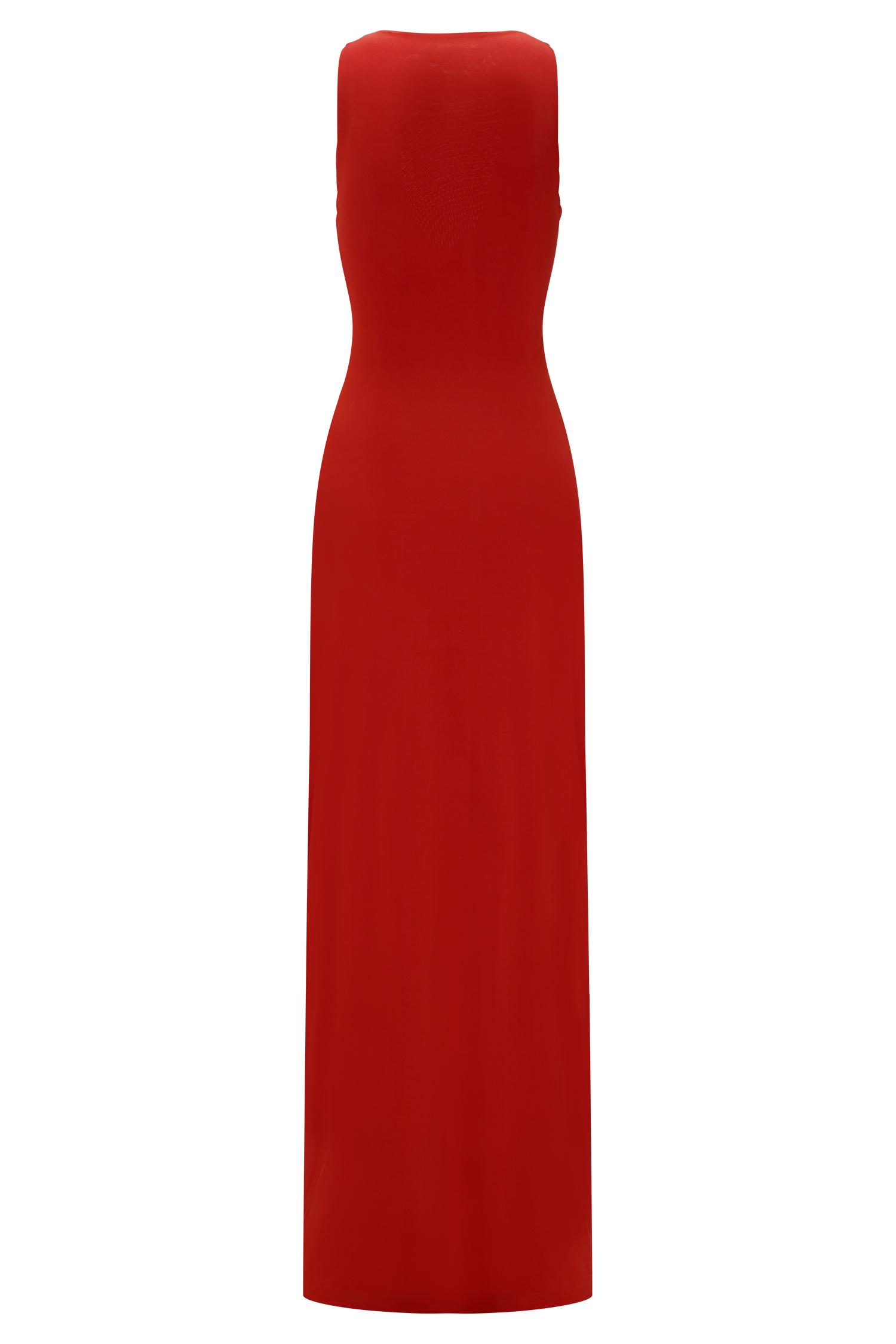 Kaiden Slinky Beaded Maxi Dress - Desert Red Product Image