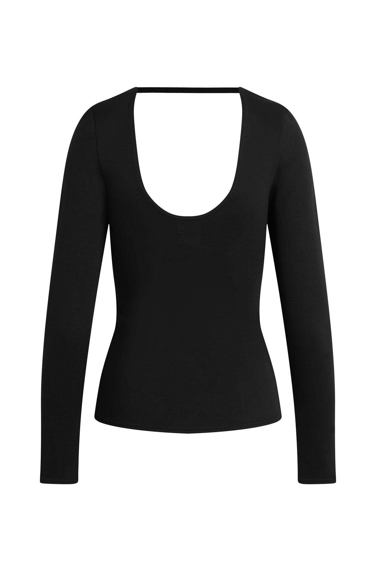 Long Sleeve Scoop Neck Top Female Product Image