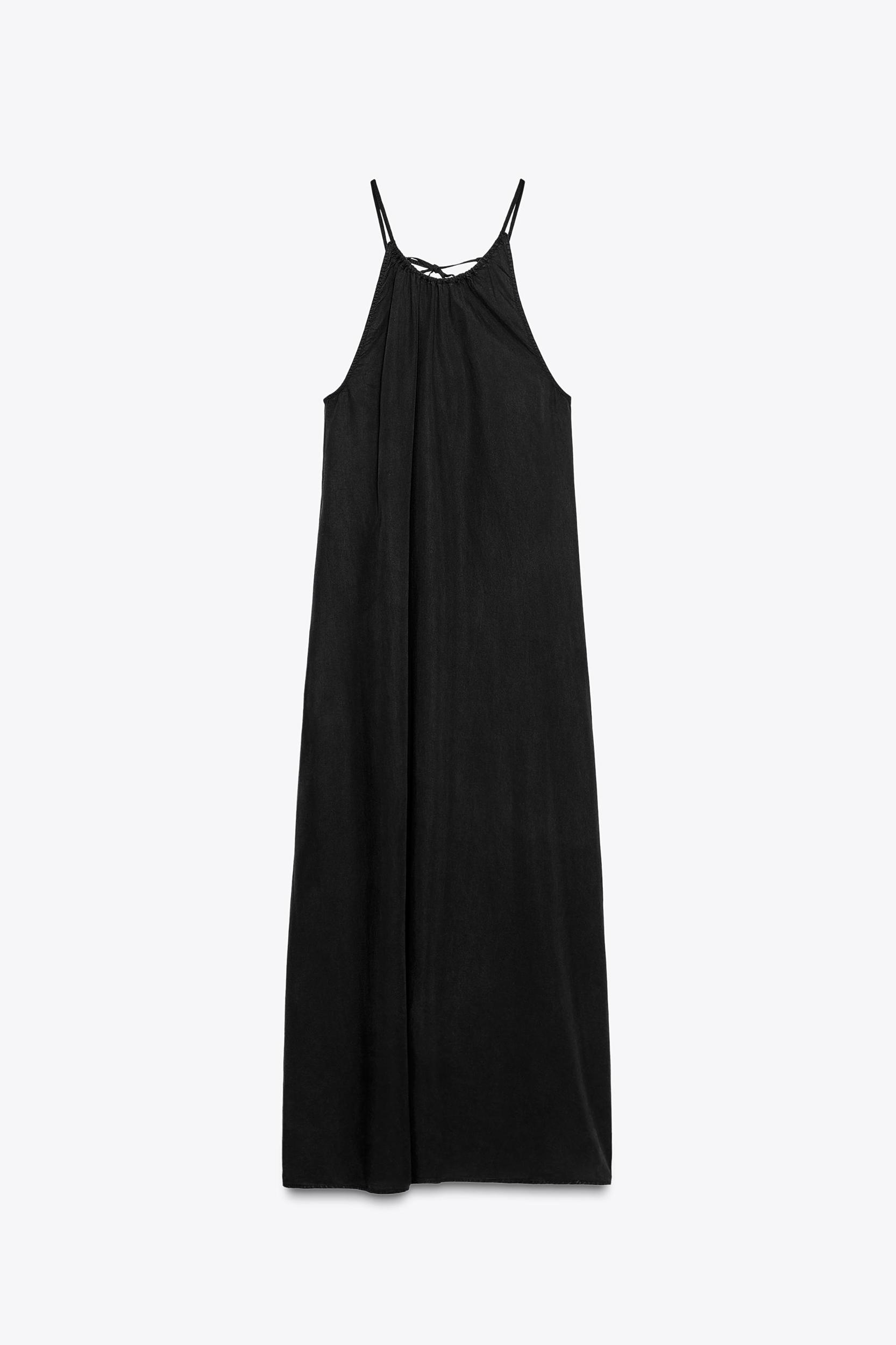 GATHERED HALTER DRESS Product Image