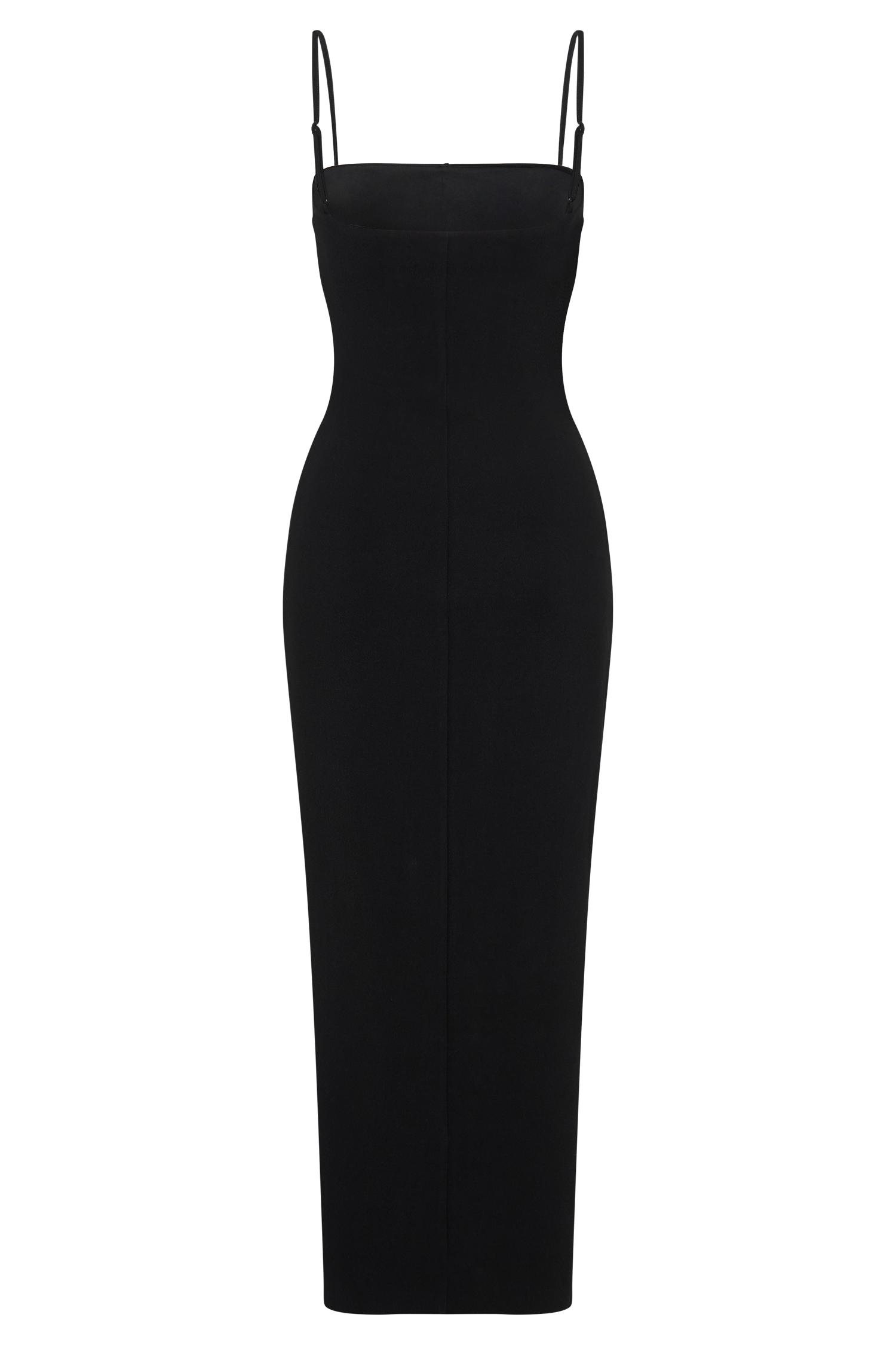 Delia Crepe Maxi Dress - Black Product Image