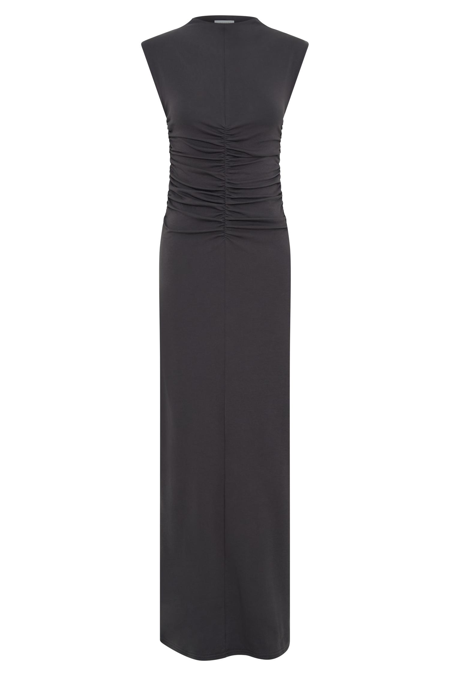 Elliot High Neck Sleeveless Maxi Dress - Dark Charcoal Product Image