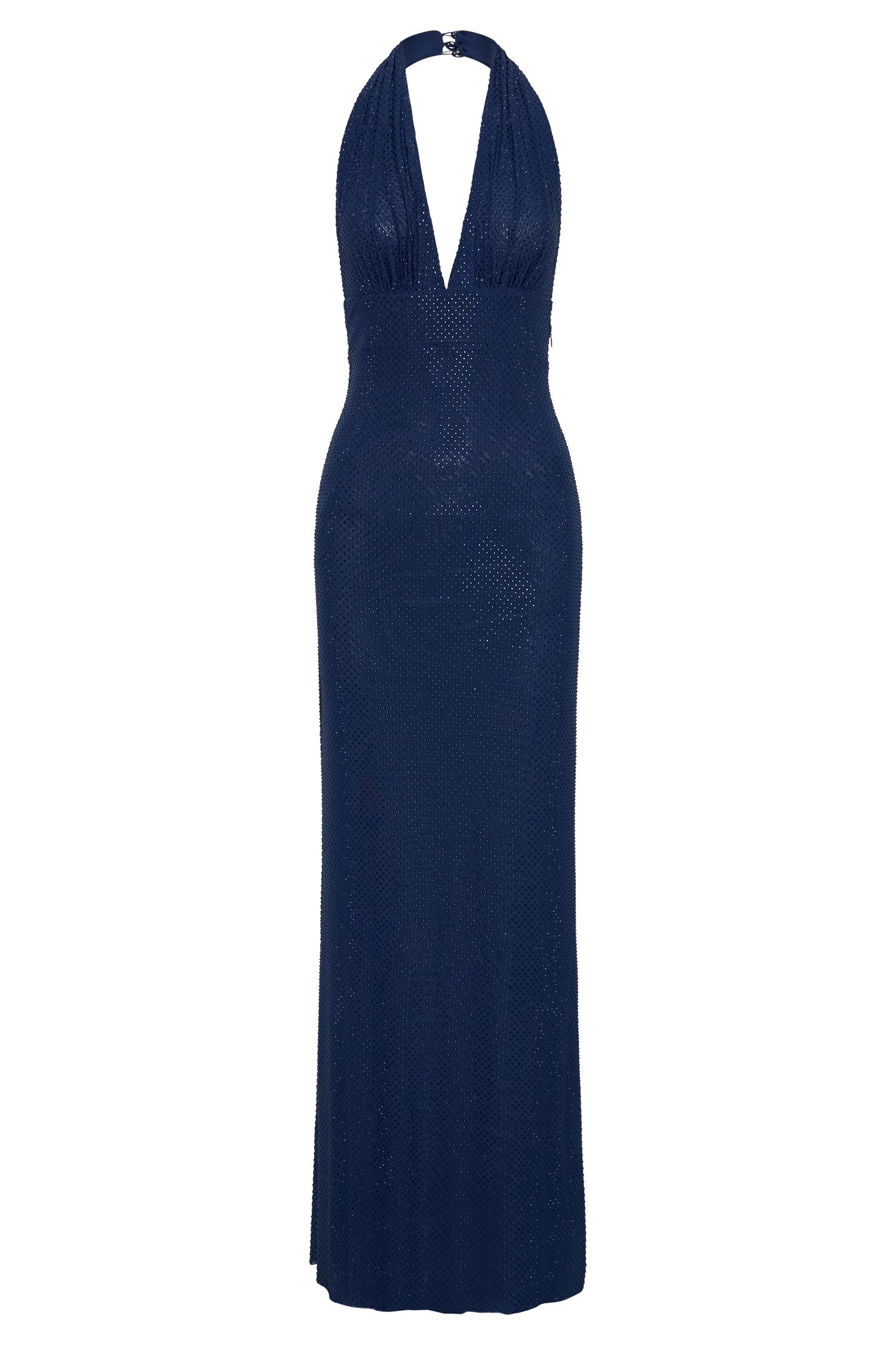 Stefania  black corset maxi dress Product Image