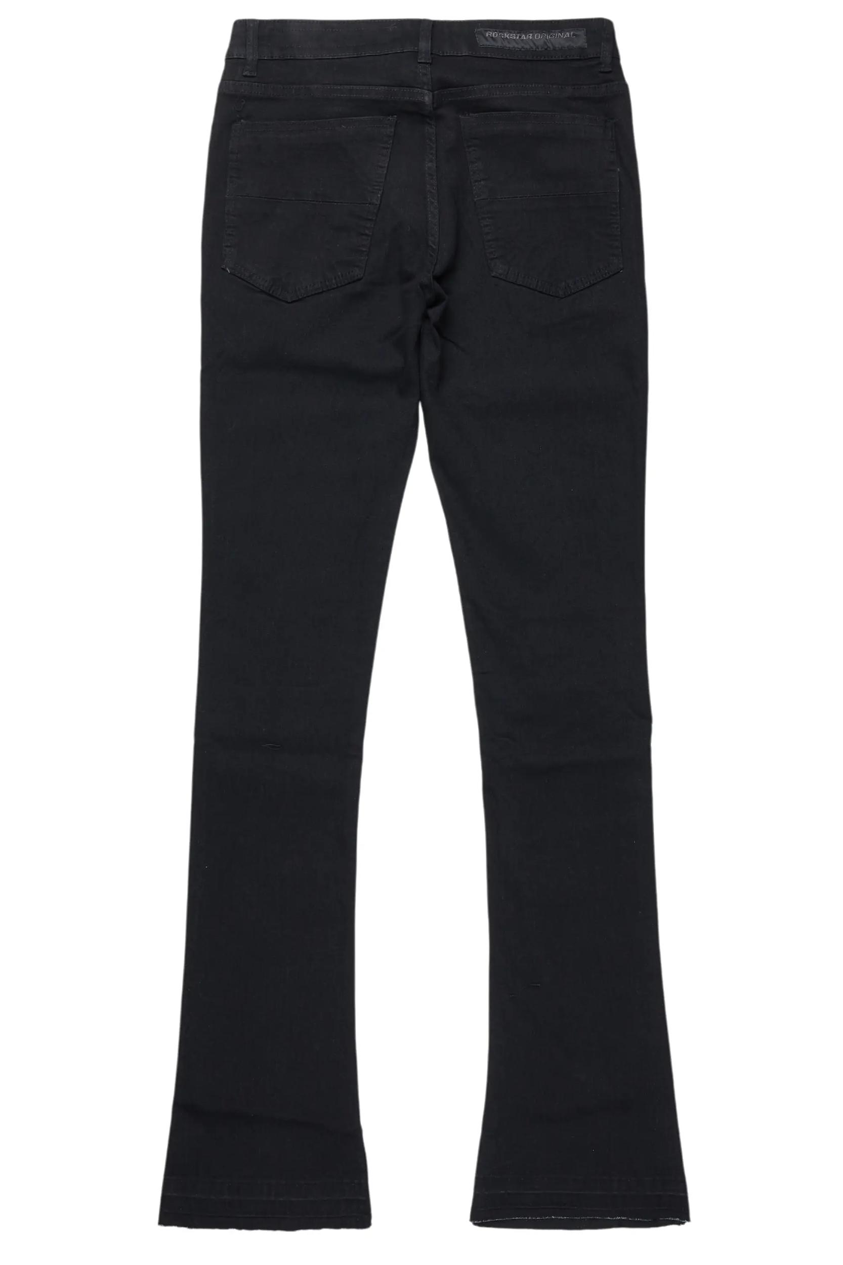 Dag Black Stacked Flare Jean Male Product Image