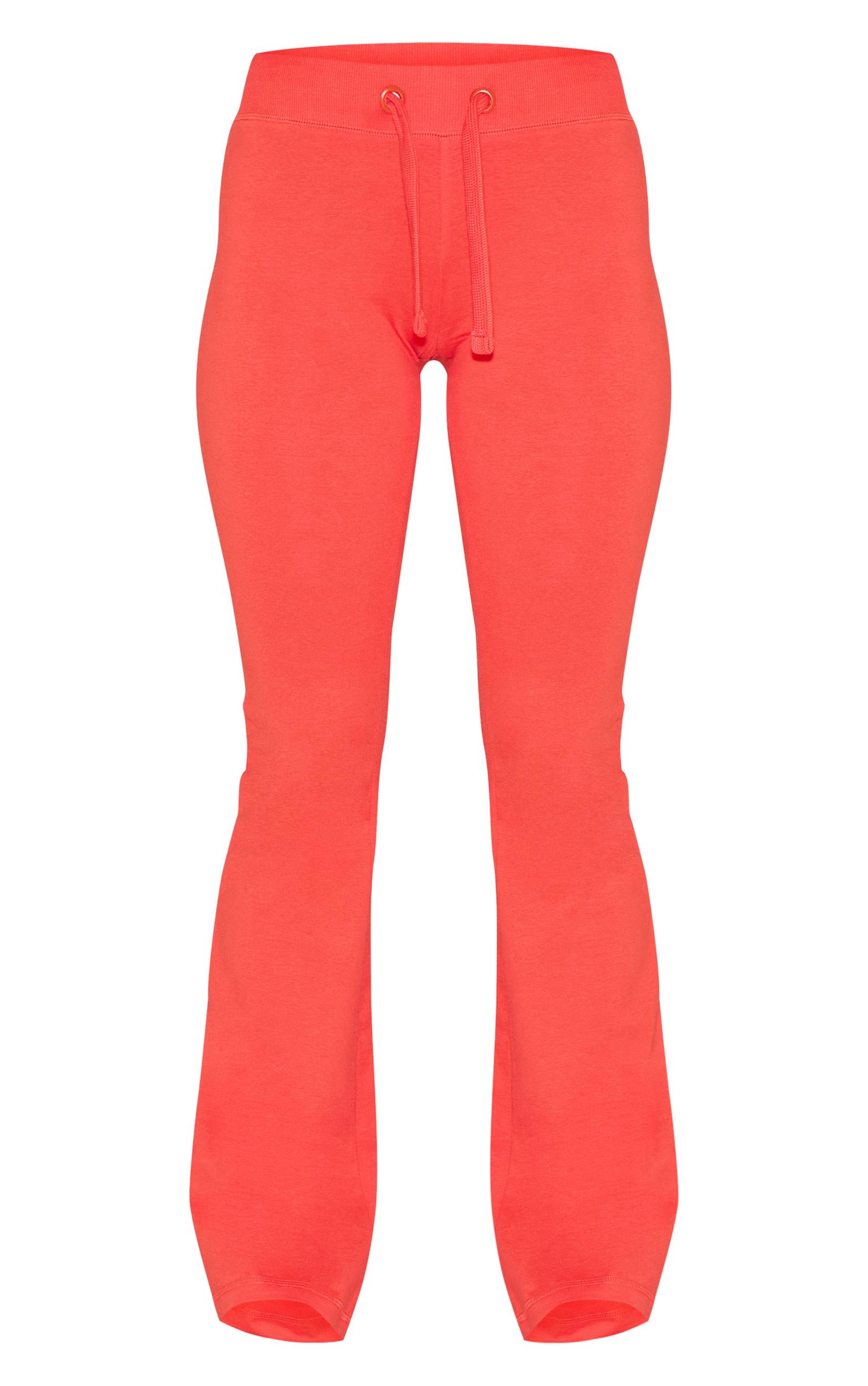 Red Low Rise Skinny Flare Pants Product Image