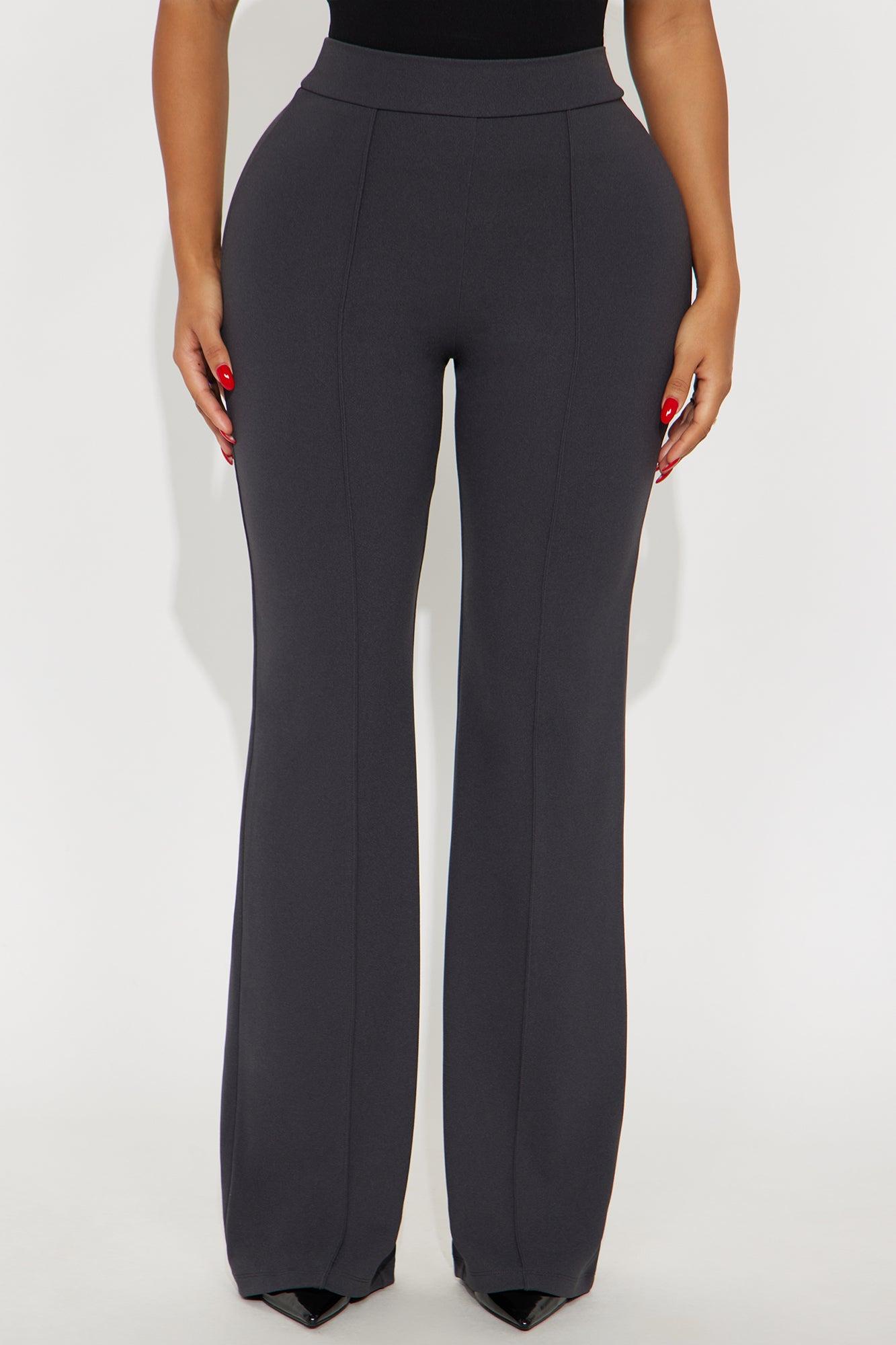 Victoria High Waisted Dress Pants - Charcoal Female Product Image