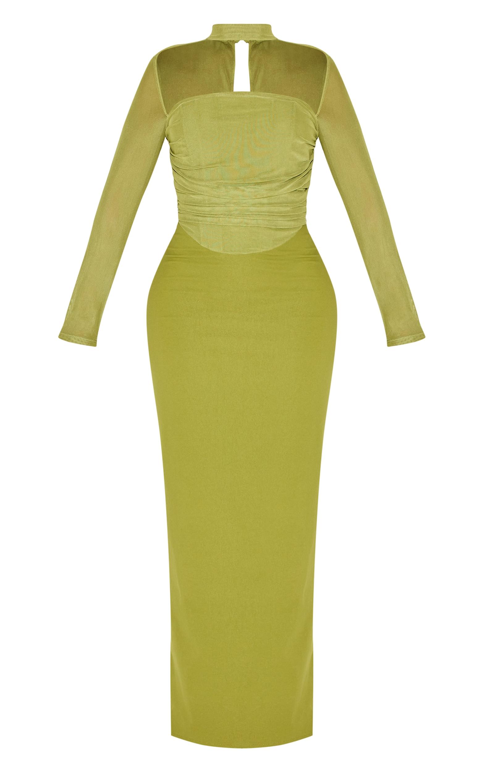  Blush Rose Double Layer Deep Back Maxi Dress Product Image