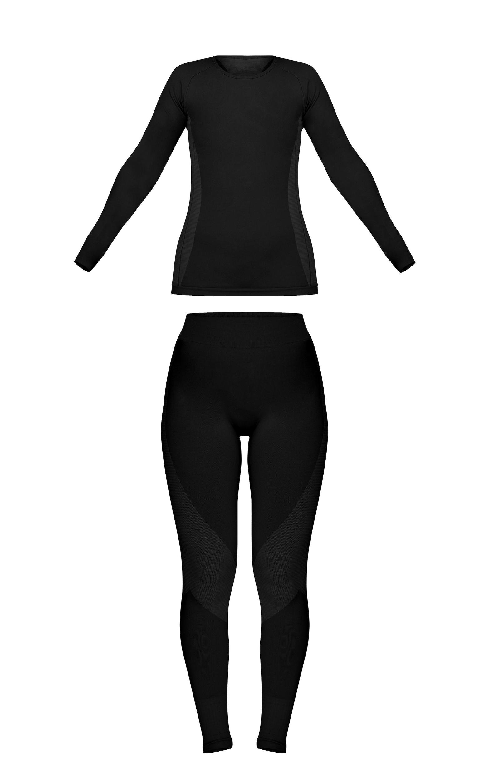 PRETTYLITTLETHING SKI Grey Contrast Detailing Thermal Top And Legging Set Product Image
