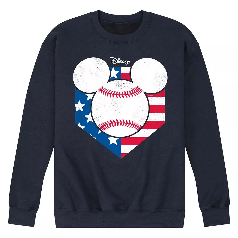 Disney's Mickey Mouse Men's Baseball Flag Fleece Sweatshirt,  Product Image