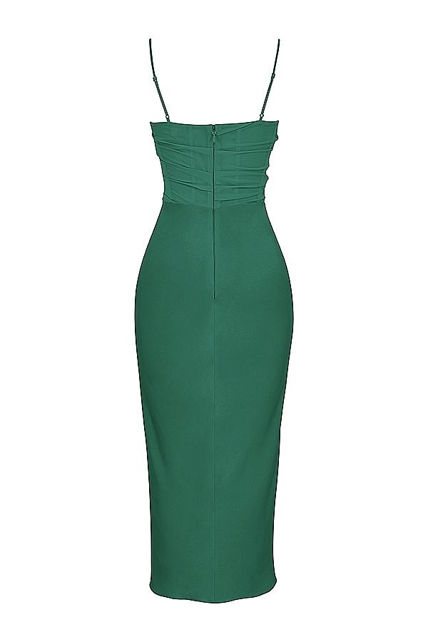 Teia  forest draped corset midi dress Product Image