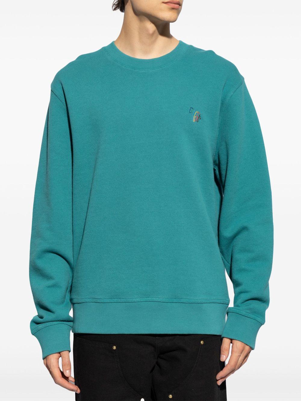 logo-embroidered organic-cotton sweatshirt Product Image