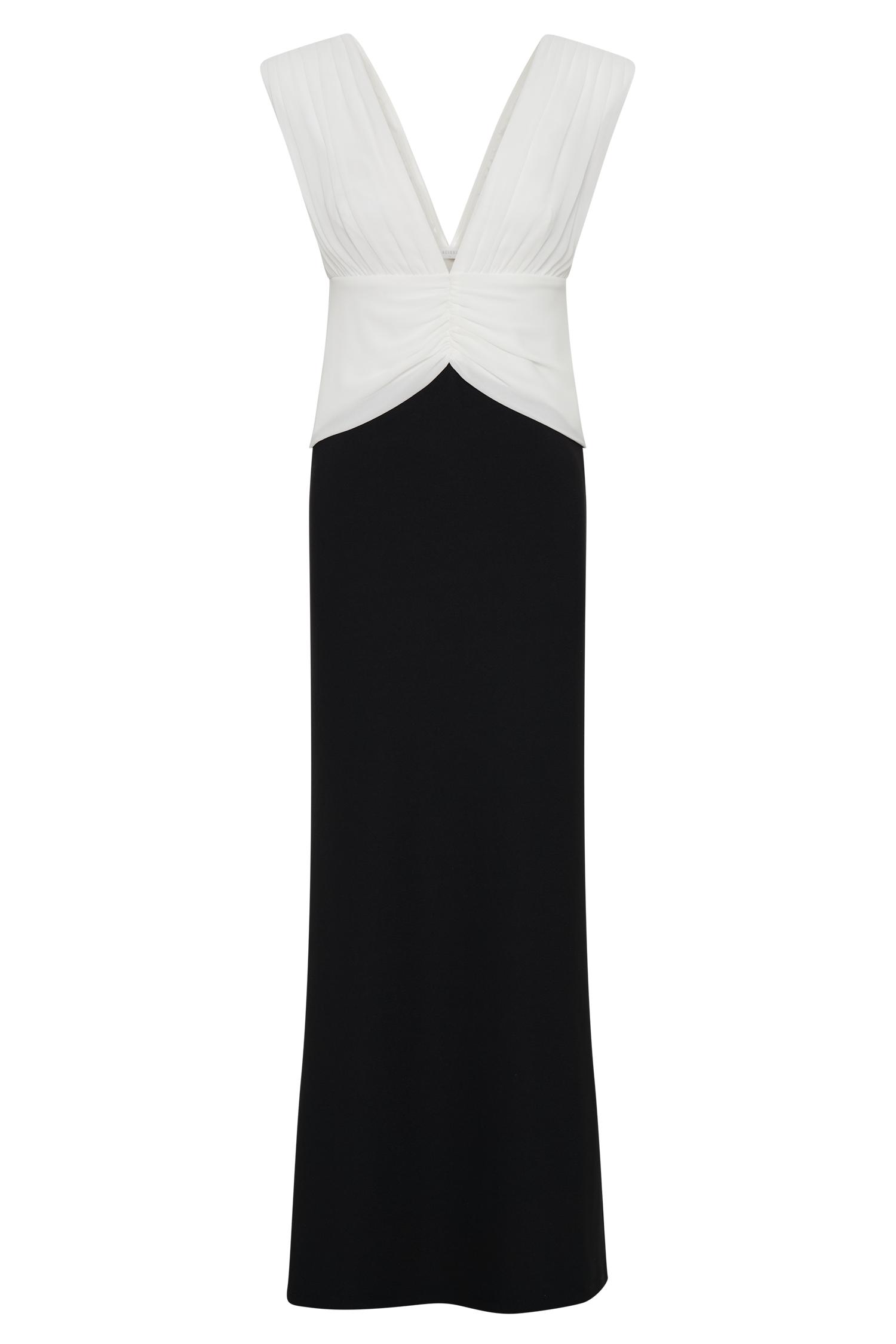 Monique Contrast Maxi Dress - Black Product Image