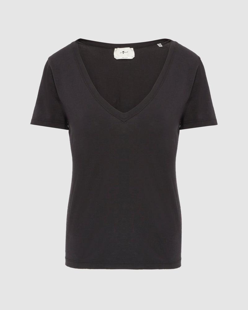 Pima Cotton Easy V-Neck Tee Product Image