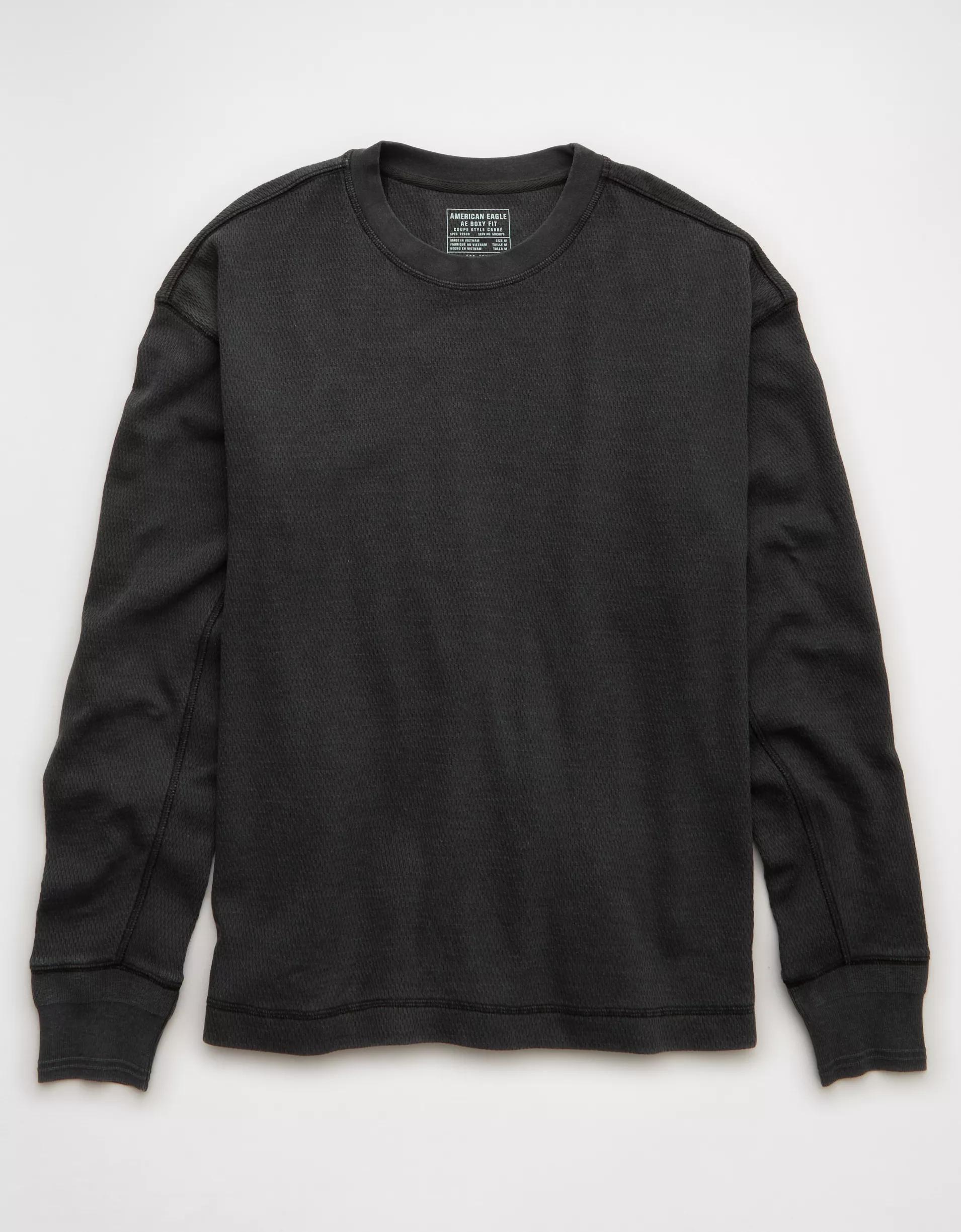 AE Boxy Washed Thermal Shirt Product Image
