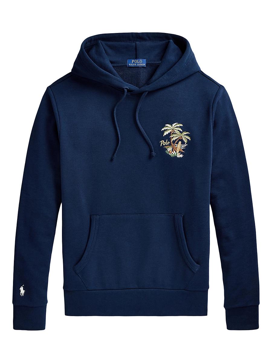 Mens Embroidered Loopback Fleece Hoodie Product Image