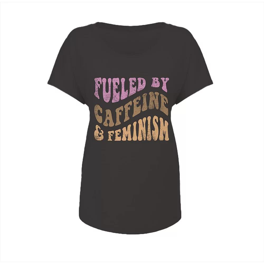 Junior's Grayson Threads Fueled by Caffeine Graphic Tee, Women's, Size: Medium, Vintage Black Product Image