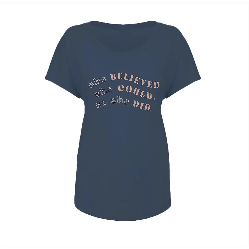 Junior's Grayson Threads She Believed Graphic Tee, Women's,  Product Image