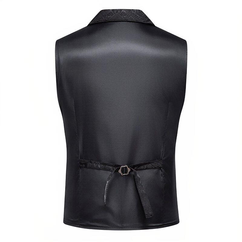 Notch Lapel Jacquard Button Vest Product Image