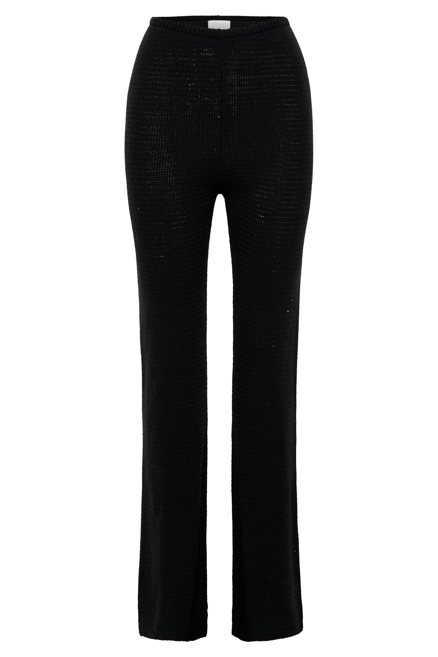 Ridley Straight Leg Knit Pant - Black Product Image