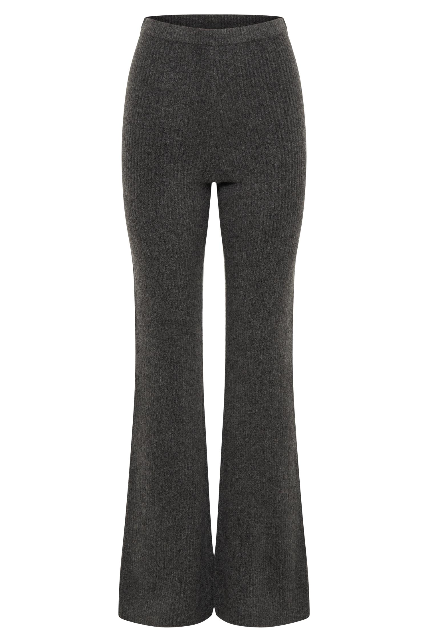Shyann Straight Leg Knit Pant - Charcoal Marle Product Image