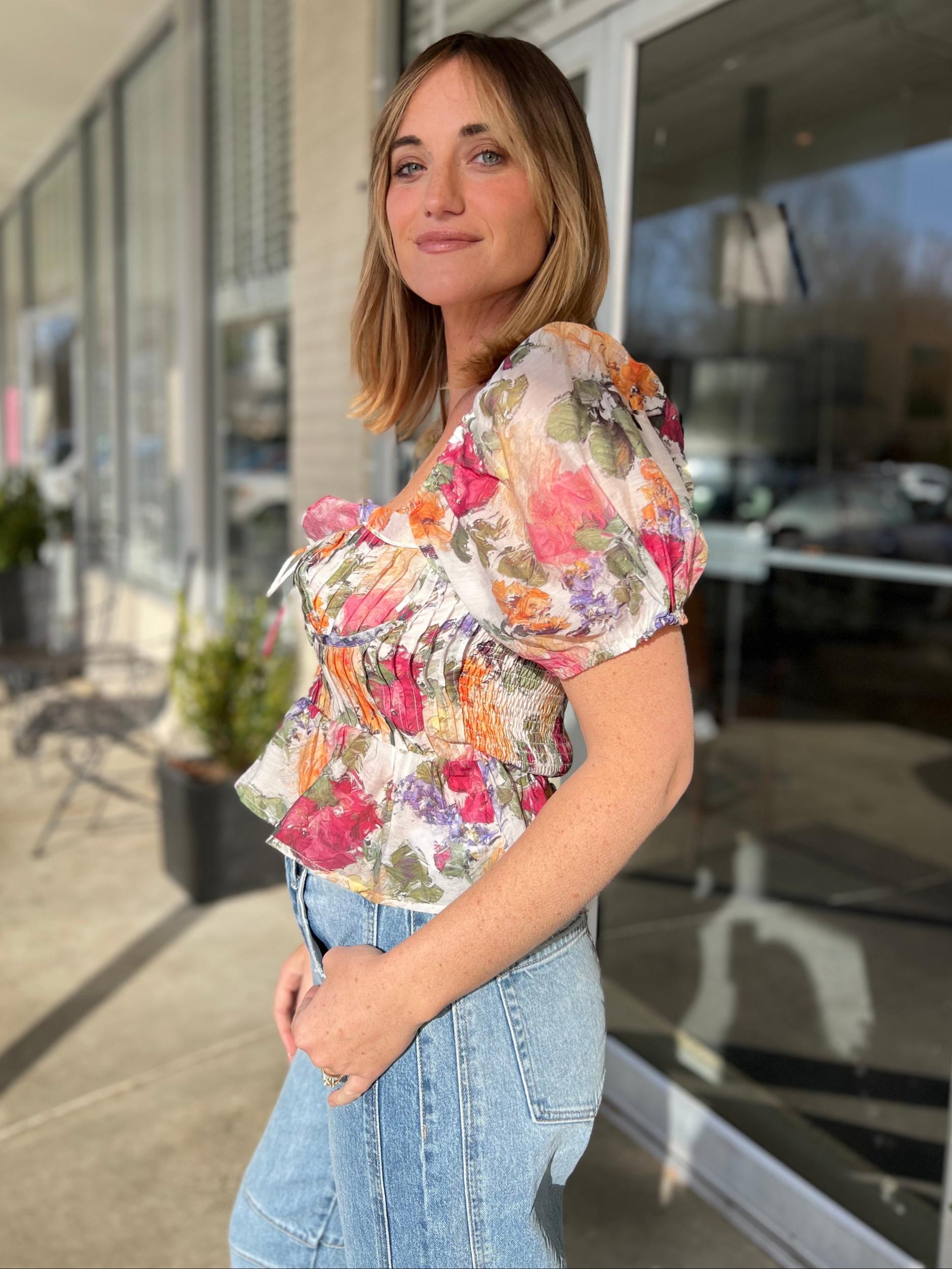 Clemence Puff Sleeve Top Product Image