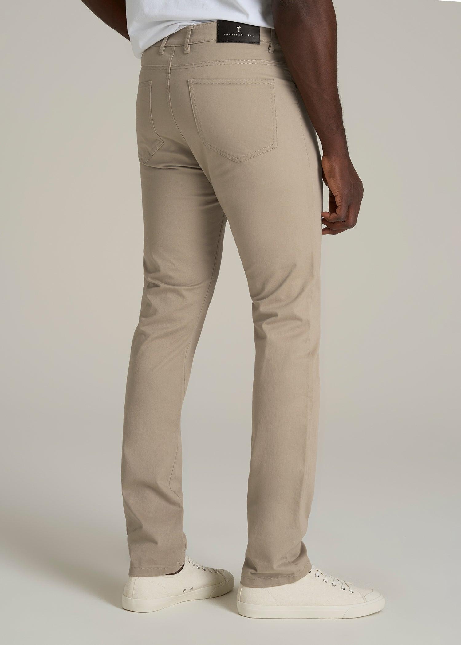 Dylan Slim Fit Five-Pocket Pants For Tall Men in Desert Khaki Product Image