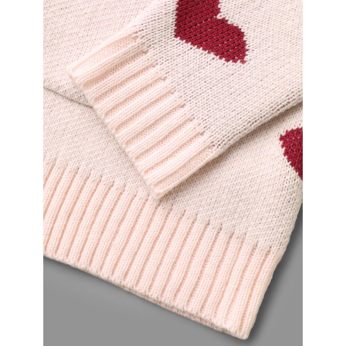 Plus Size Hearts Out Embroidered Pockets Cardigan MistyRose Women Casual Loose Long Sleeve Everyday Cardigans BloomChic 10/M Product Image