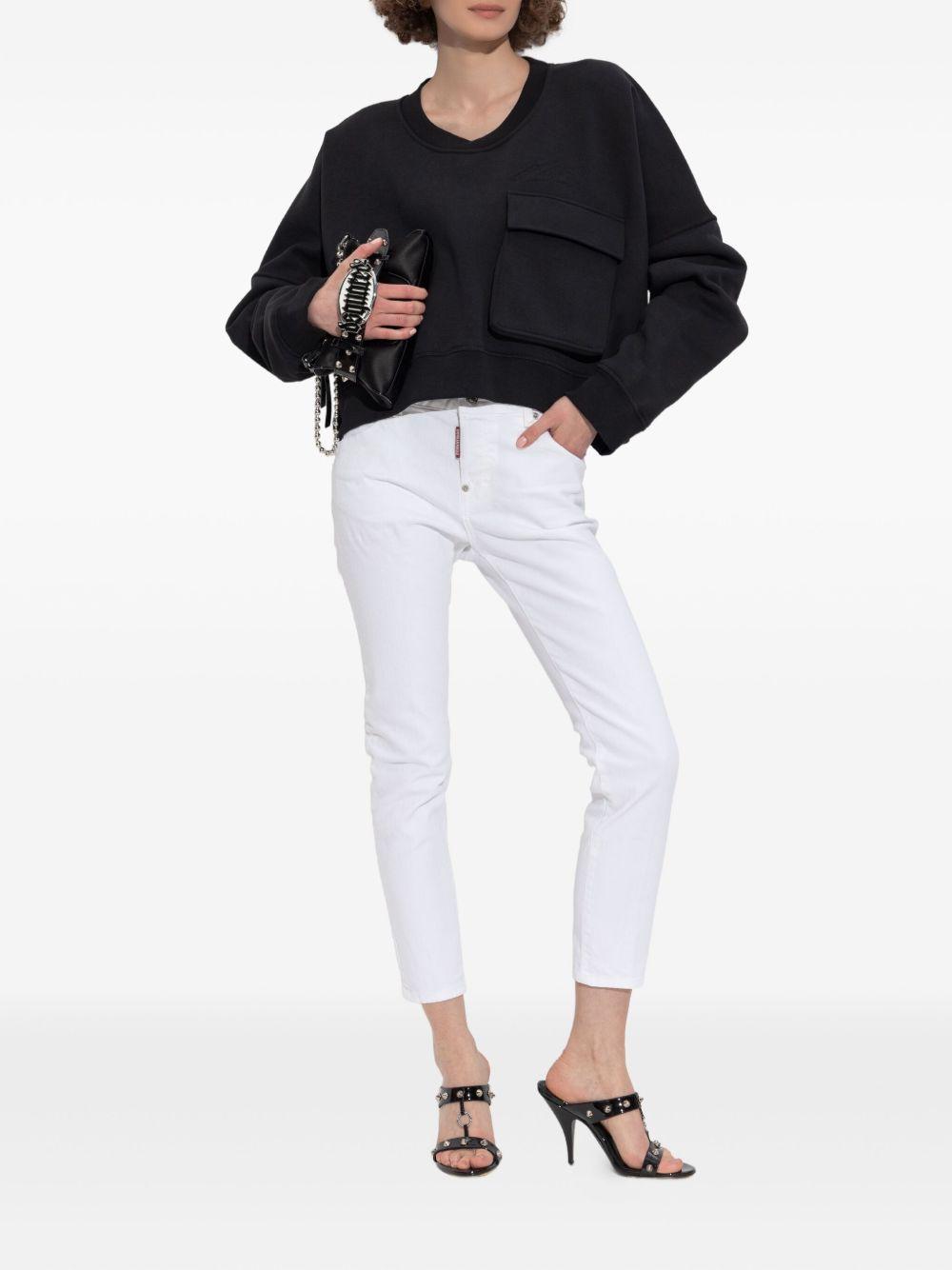 Womens Flap Pocket Wool-Cashmere Cardigan Product Image