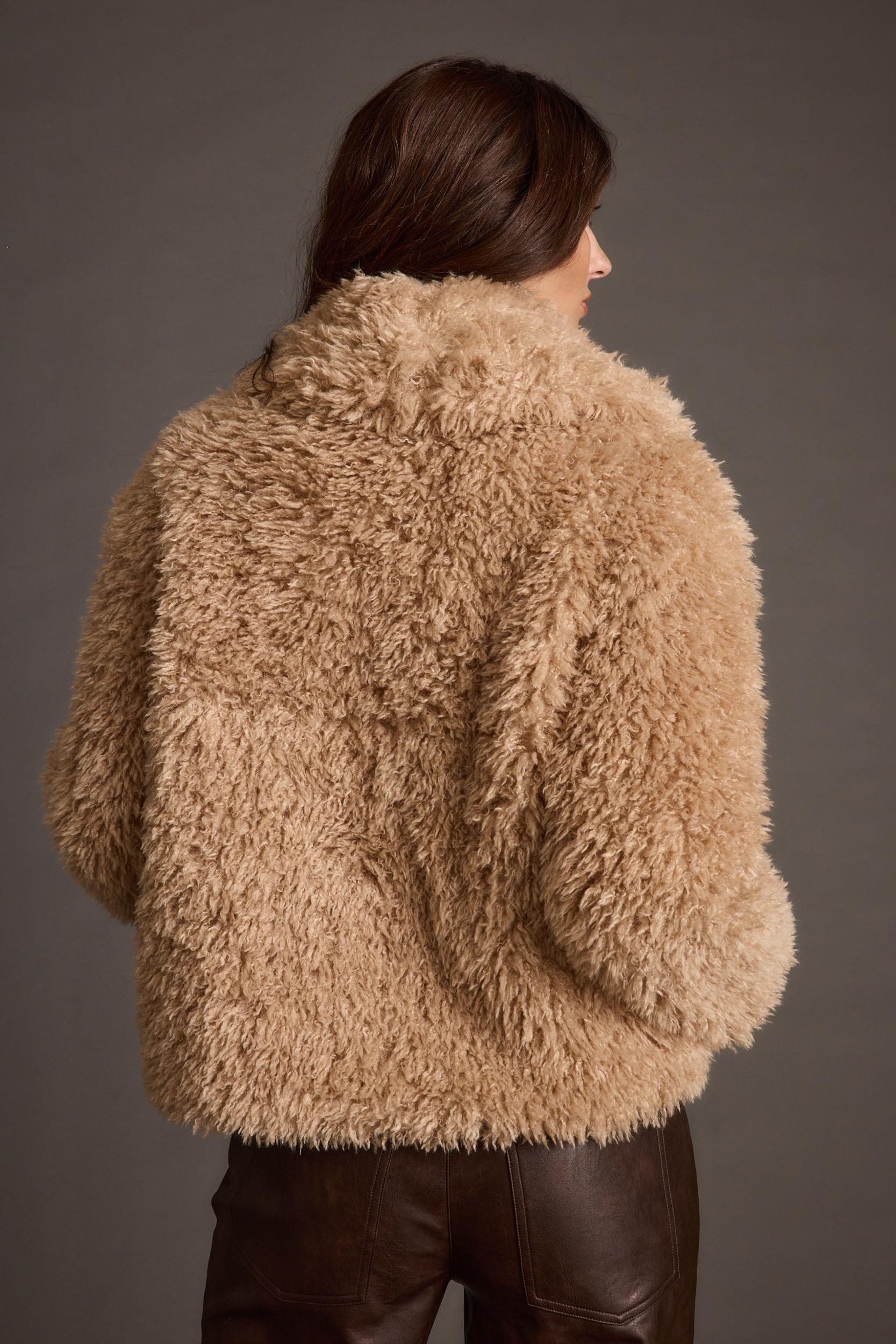 Suki Camel Shearling Coat Product Image