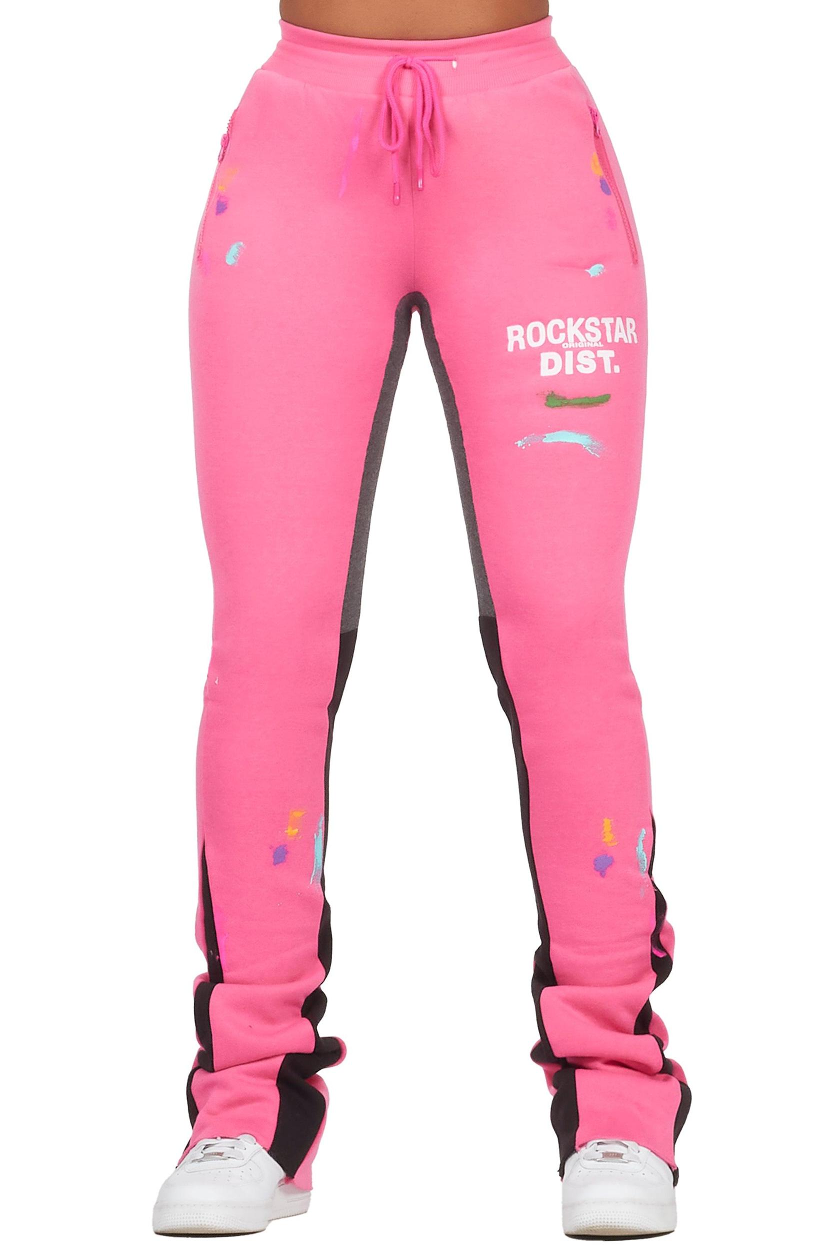 Karenthia Hot Pink Stacked Flare Pant Female Product Image