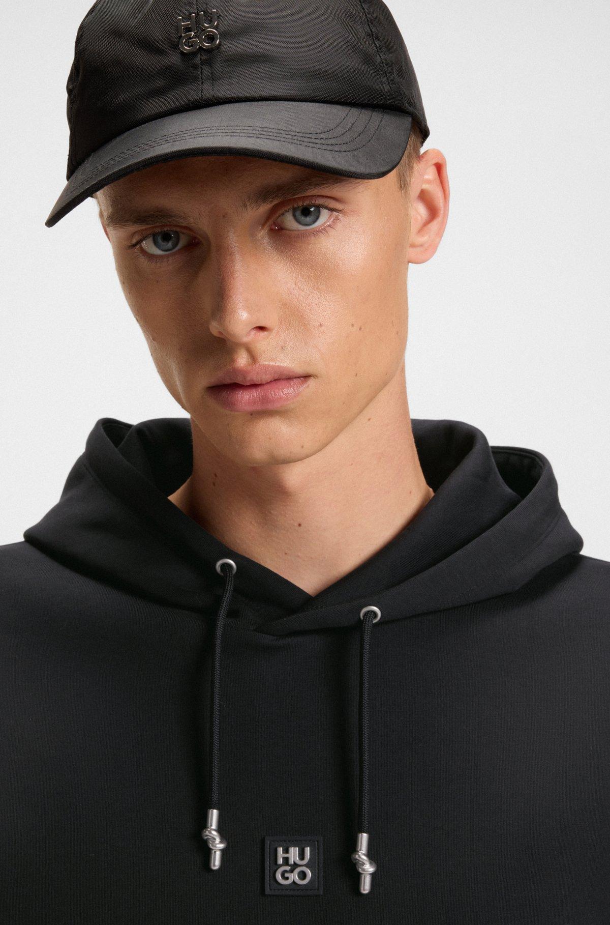 HUGO - Hoodie with stacked logo - Black Product Image