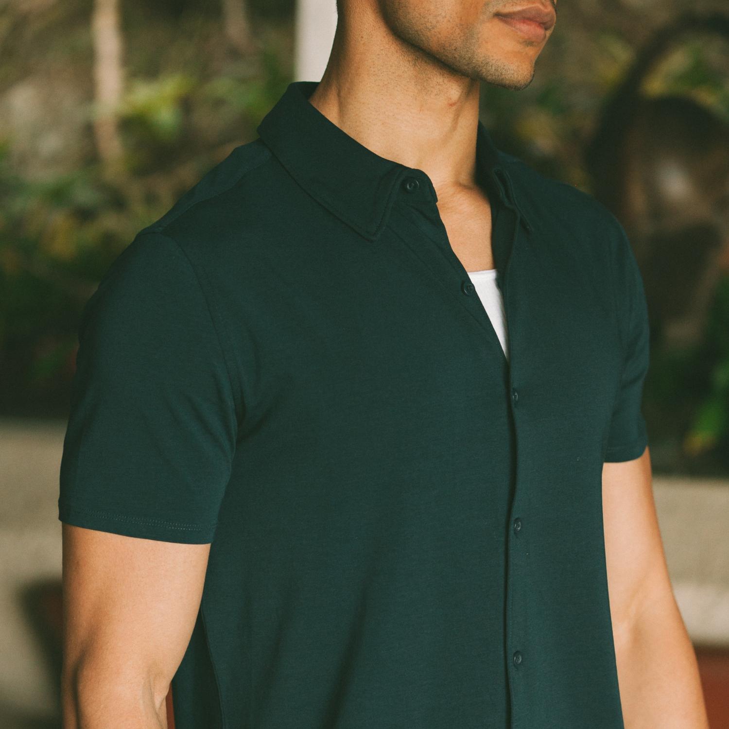 Navy Short Sleeve Knit Shirt Product Image