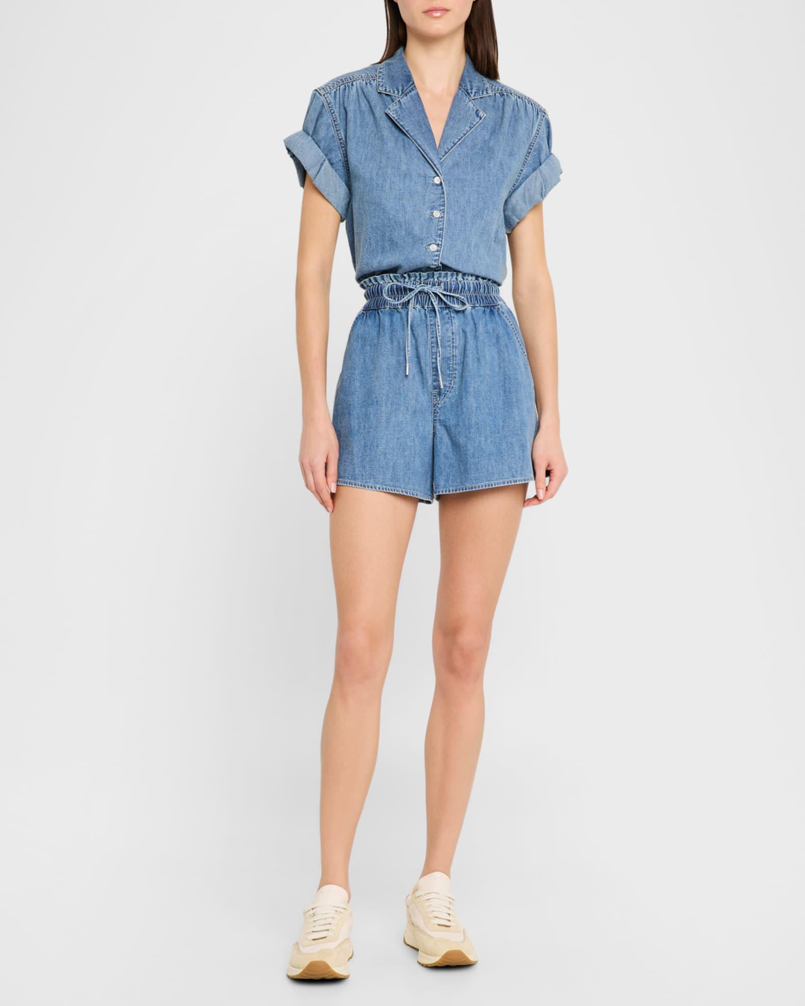 Wilder Drawstring Denim Shorts Product Image