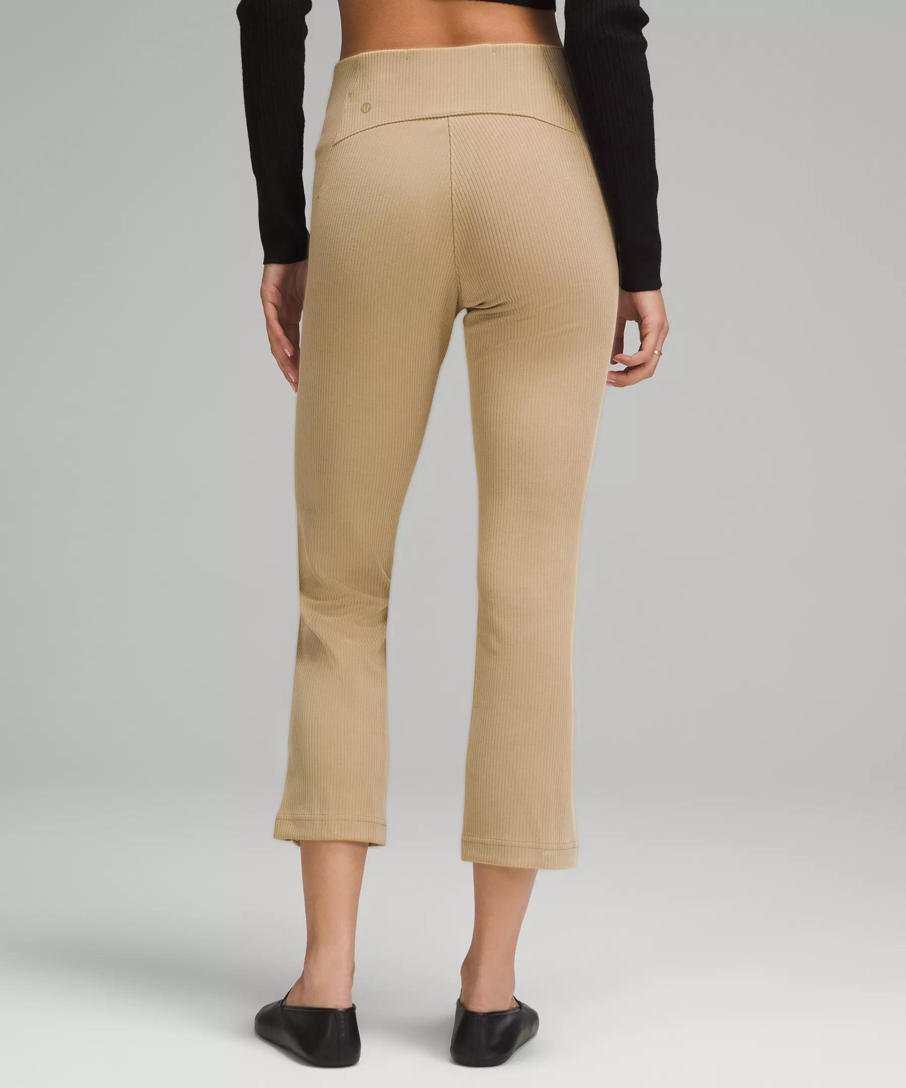Ribbed Softstreme Zip-Leg High-Rise Cropped Pant 25" Product Image