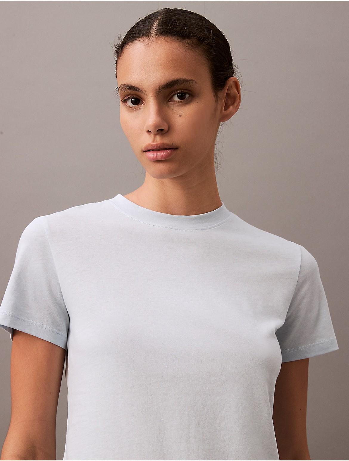 Calvin Klein Womens Cotton Silk Tee - Neutral Product Image