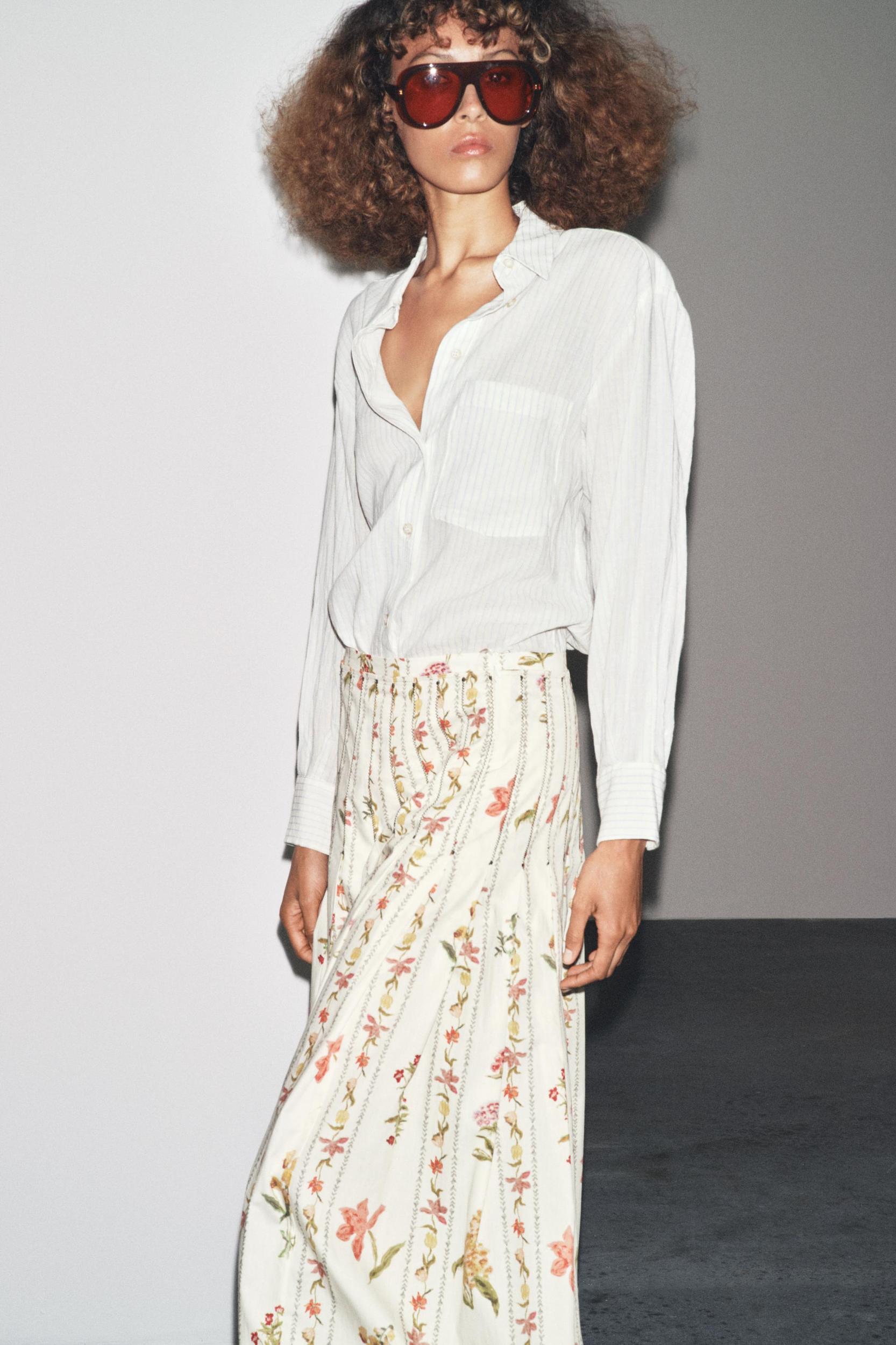 ZW COLLECTION FLORAL PLEATED SKIRT Product Image