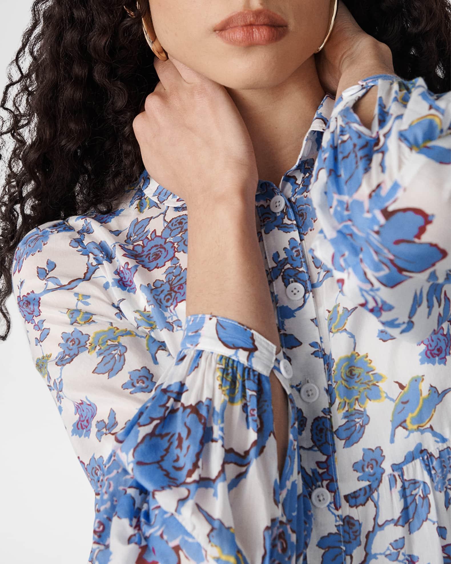 Kiara Tiered Floral-Print Midi Dress Product Image