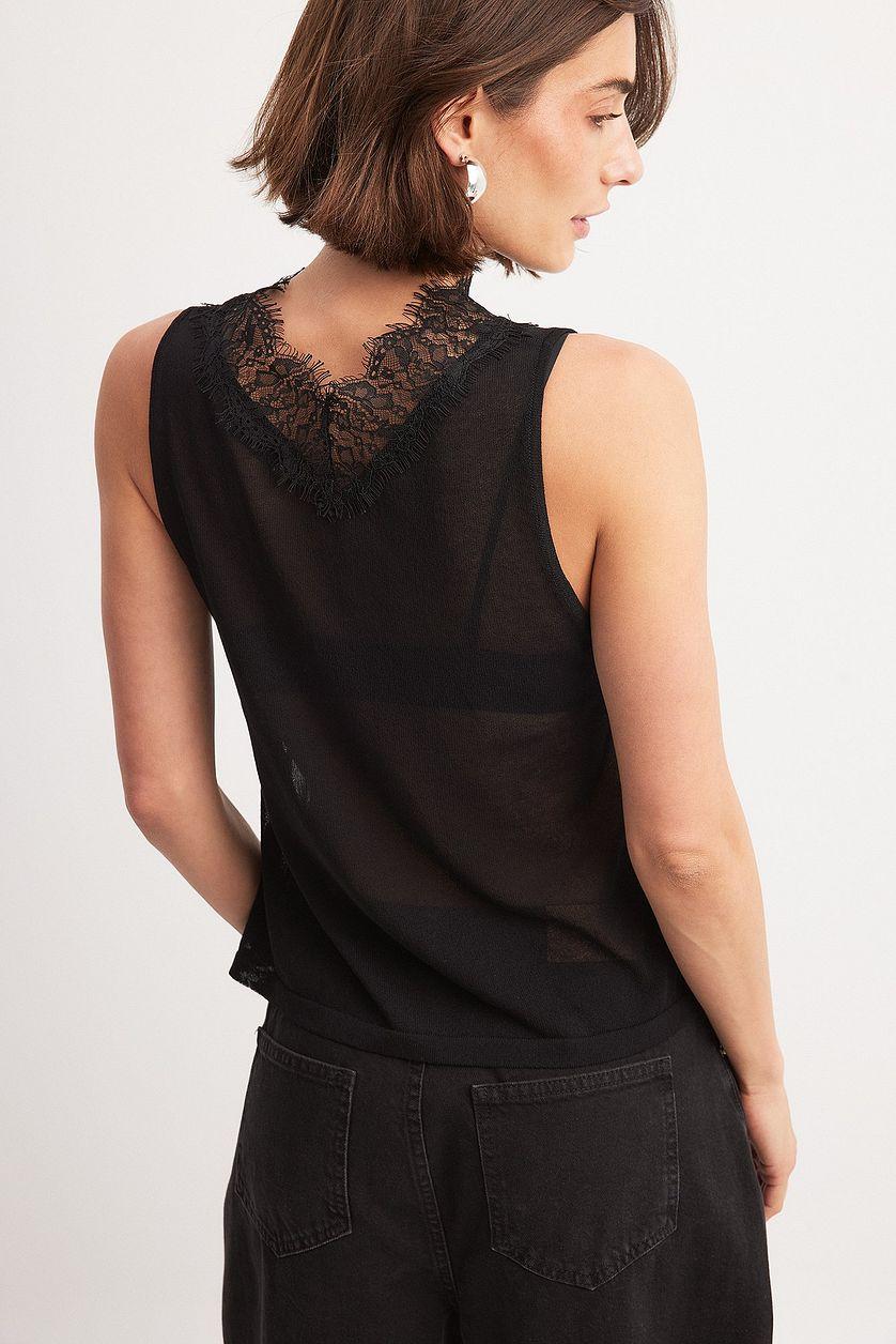 Fine Knitted Lace Top Product Image