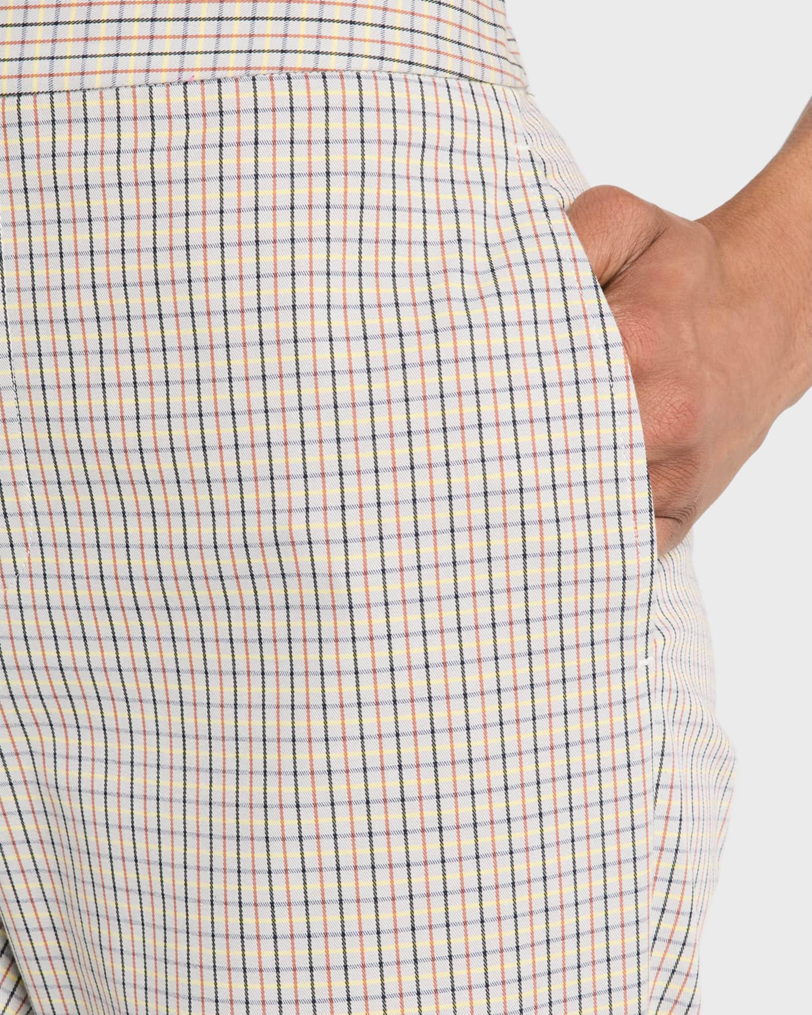 Crop Flare Gardeners Check Pants Product Image