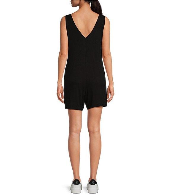 Every Sleeveless V-Neck Knit Romper Product Image