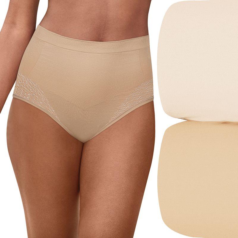 Bali Comfort Revolution 2-Pack Firm Control Brief Panty Set 0048, Women's,  Product Image