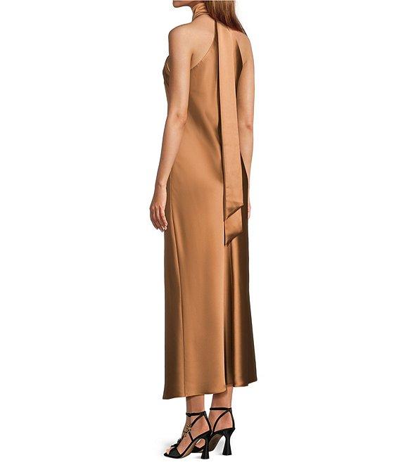 Antonio Melani Darah Satin Halter Neck Sleeveless Dress Product Image