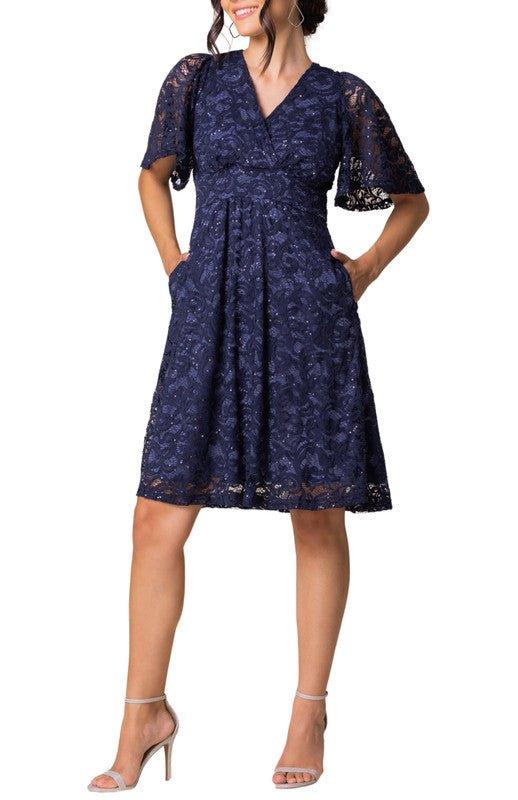 Starry Sequin Lace Cocktail Dress Product Image