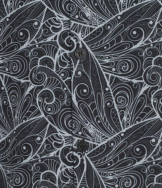 Murano Big & Tall Slim Fit Pattern Performance Stretch Long Sleeve Woven Shirt Product Image