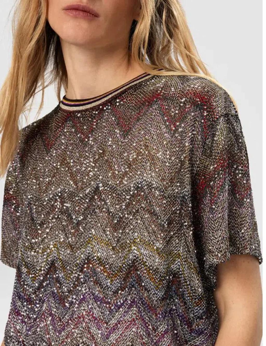 MISSONI Caperdoni Short Sleeve T-shirt With Sequin In Multi Product Image