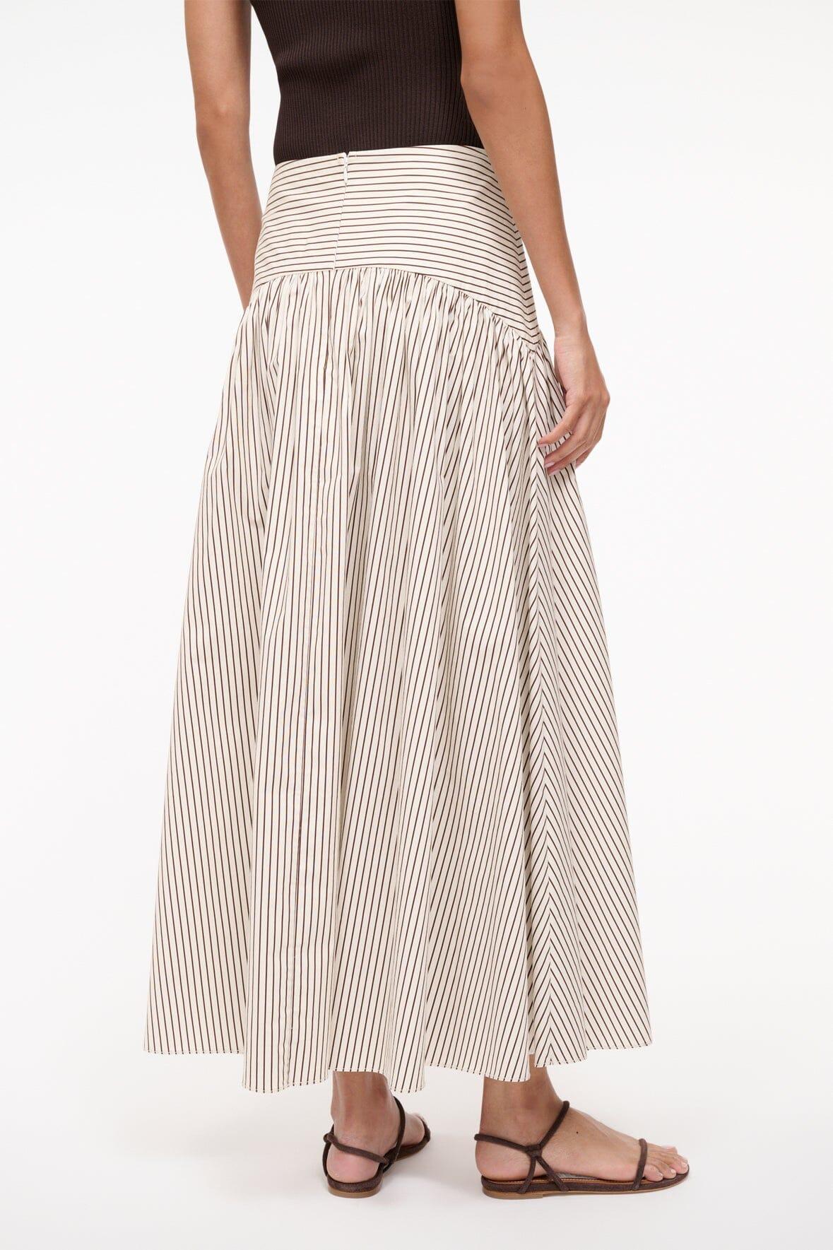 PROCIDA SKIRT | IVORY DARK OAK MICRO STRIPE Product Image