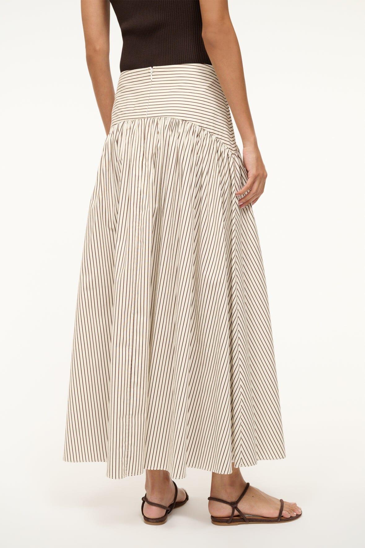 PROCIDA SKIRT | IVORY DARK OAK MICRO STRIPE Product Image